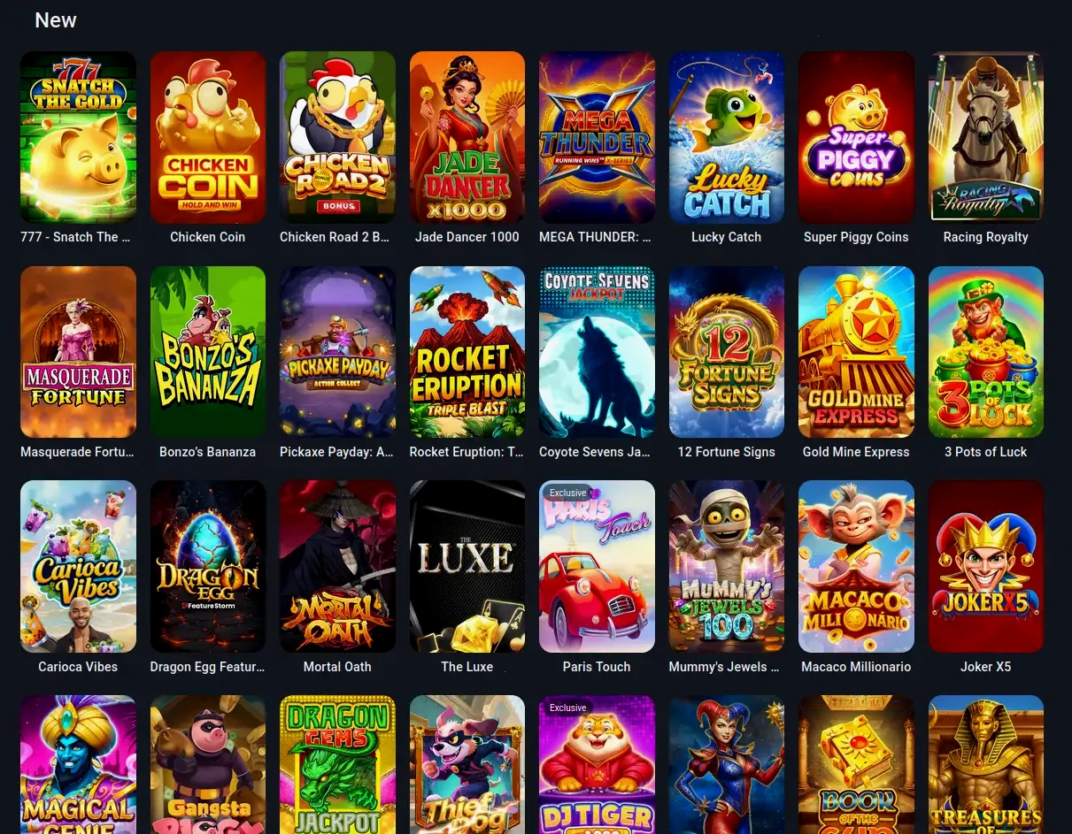 Interfaccia di gioco del casinò online Total con slot e live casino